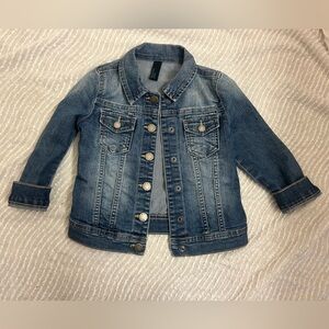 Benetton Jeans Denim Jacket Kids Size XXS 3 - 4 Years 3T 4T Girls Boys Unisex
